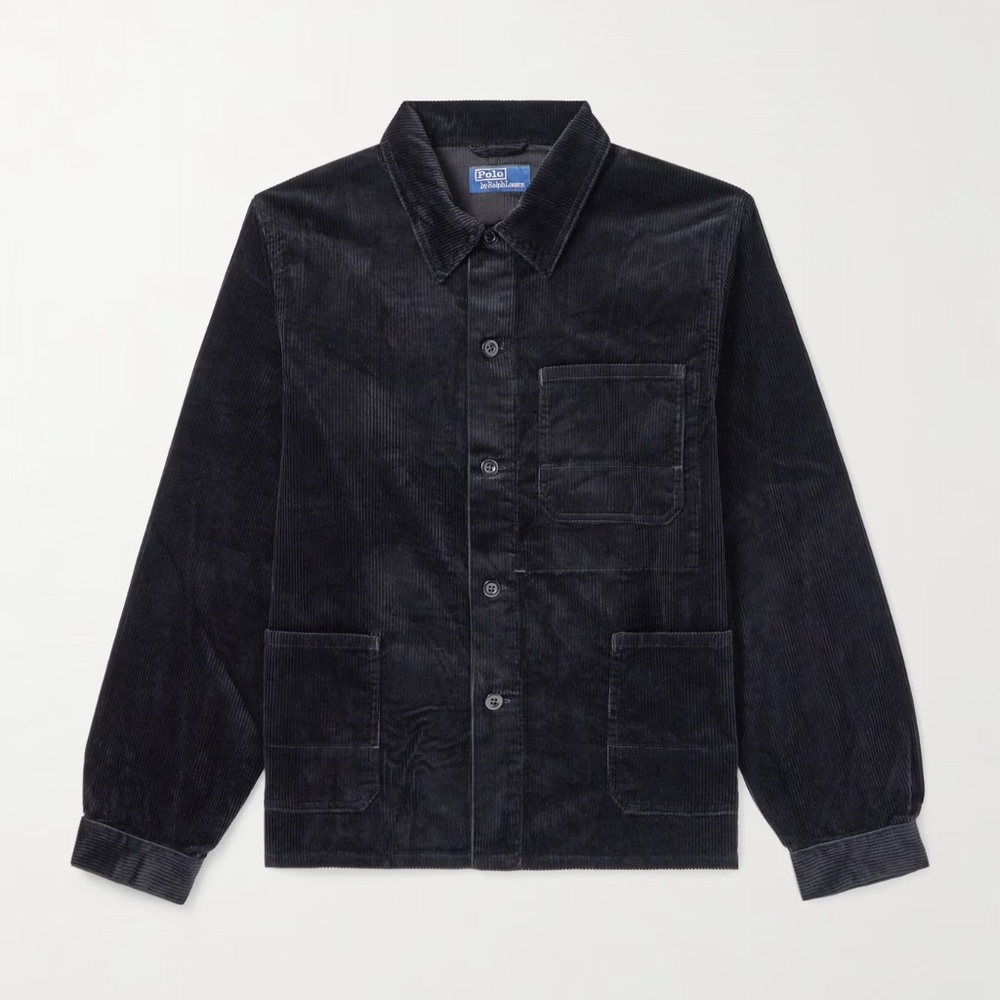 POLO RALPH LAUREN Black Cotton-Corduroy Field Jacket $250 Size 2XL